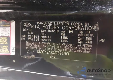2018 Kia Soul from USA, damaged, VIN KNDJN2A2XJ7623765